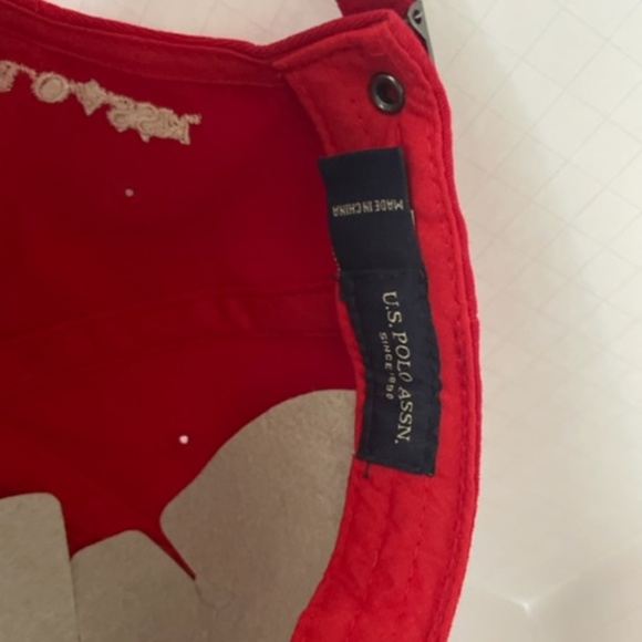 U.S. Polo Assn. Baseball Hat Cap USPA Red - Picture 5 of 5